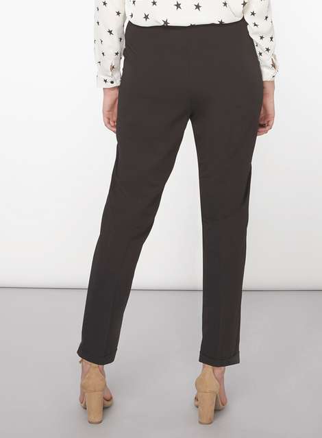 DP Curve Black Formal Tailored Straight Leg Trousers
